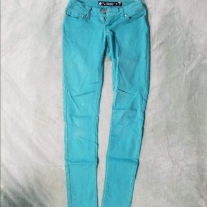 Blue skinny jeans
